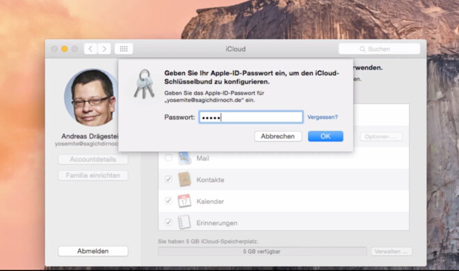 Dank der iCloud stehen Ihnen Ihre Daten überall zur Verfügung