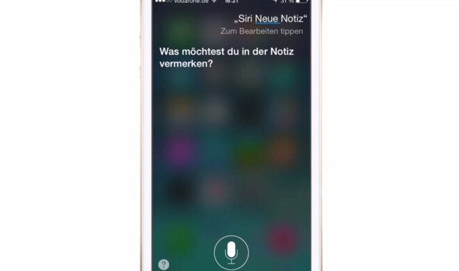 Siri kann viele Dinge erledigen: zum Beispiel ein Diktat entgegen nehmen