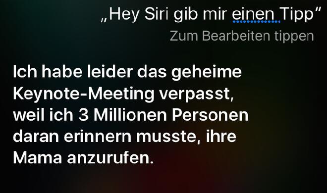 Siri ist ein vielbeschäftigter Assistent