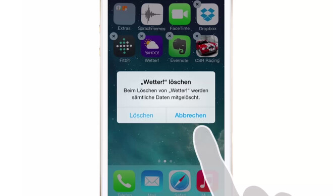 Apps lassen sich ganz einfach wieder löschen
