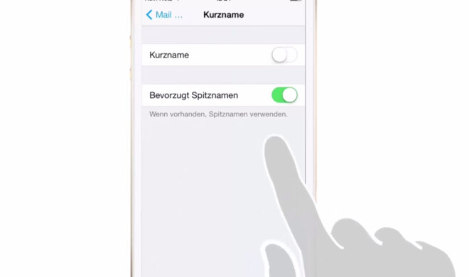 Das iPhone kann auch Spitznamen verwenden