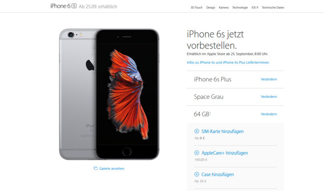Das iPhone 6s und das iPhone 6s Plus scheinen sich hervorragend zu verkaufen