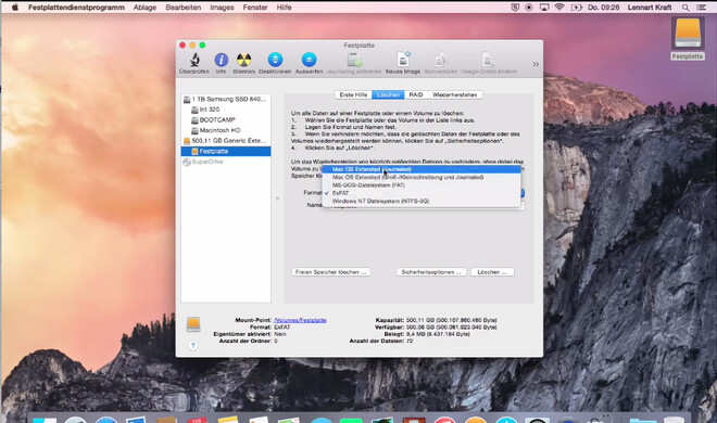 Dank Time Machine können Sie sehr einfach ein Backup erstellen