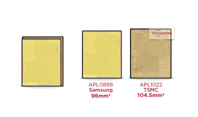 Samsungs A9-Chip ist rund 10 Prozent kleiner als der Chip von TSMC