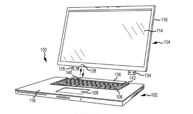 MacBook mit abnehmbarem Display aus der US-Patentschrift 9,176,536