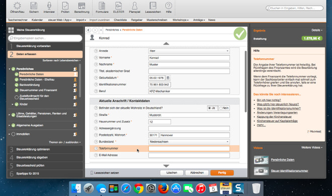 Das Steuererklärungs-Programm &quot;WISO steuer:Mac 2016&quot; ist ab sofort erhältlich