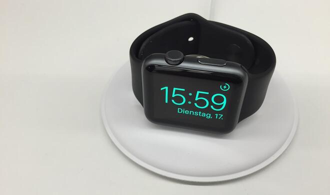 Das Apple Watch Dock im Wecker-Modus
