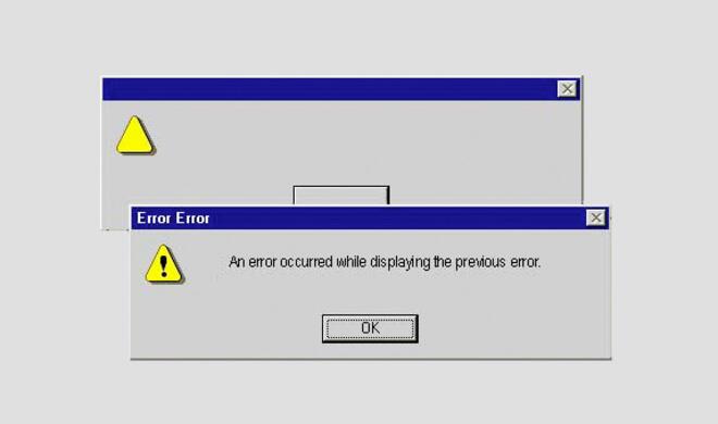 Haha. Beim Anzeigen des vorherigen Fehlers ist ein Fehler aufgetreten.