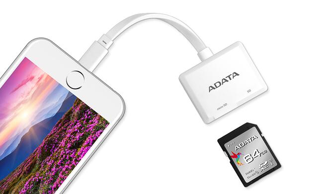 Lightning Card Reader von Adata