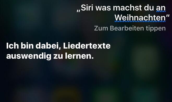 Siri und Singen? Äähm...