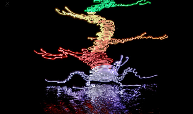 Bewegte Lichter in Langzeitaufnahme