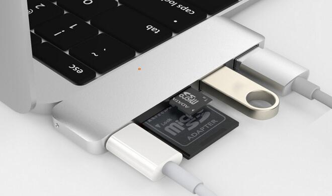 Das HyperDrive USB-C 5-in-1 Hub ist perfekt für das 12-Zoll-MacBook geeignet