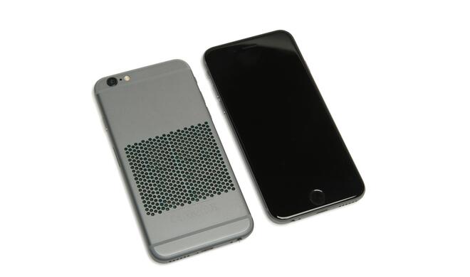 Modifiziertes iPhone 6 mit Brennstoffzelle