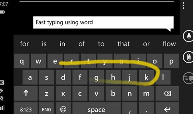 Microsoft Word-Flow-Tastatur