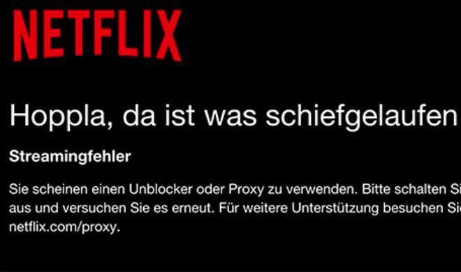 Netflix blockiert VPN-Nutzer
