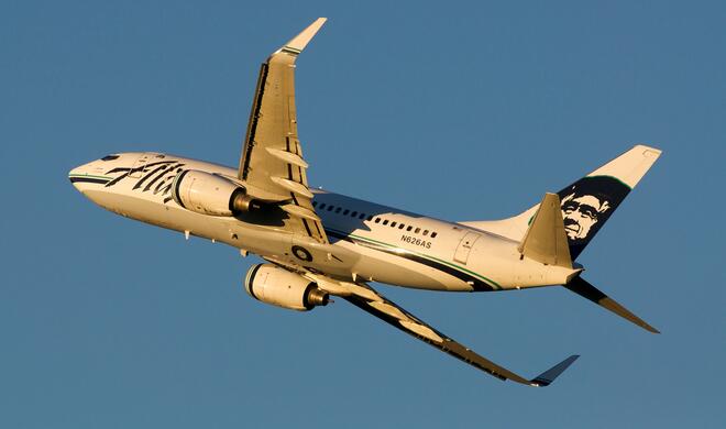 Feuer an Bord eines Flugzeugs von Alaska Airways