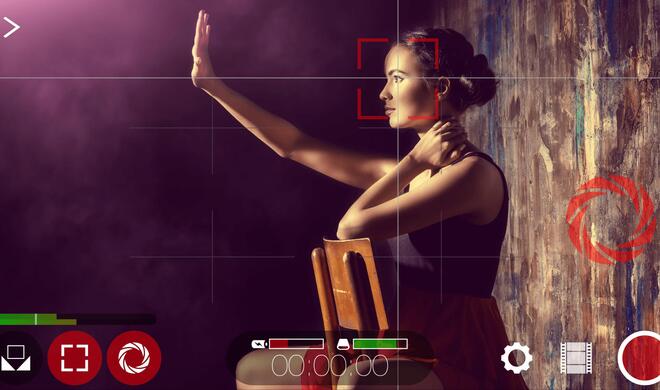 Filmic Pro macht das Überwachen von Ton, Speicherplatz, Akku und das Fokussieren während der Aufnahme möglich – ein Riesen-vorteil gegenüber der Kamera-App.
