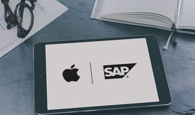 Montage: Apple und SAP Geschäftssoftware für iPad