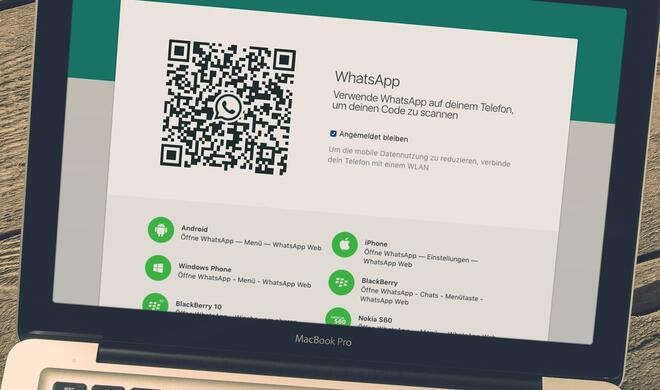 Montage: WhatsApp auf dem MacBook Pro