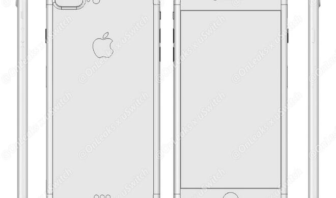 Eine  3D-Skizze soll das iPhone 7 Plus zeigen.