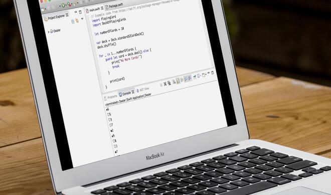 Montage: Tifig-Screenshot auf MacBook Air.
