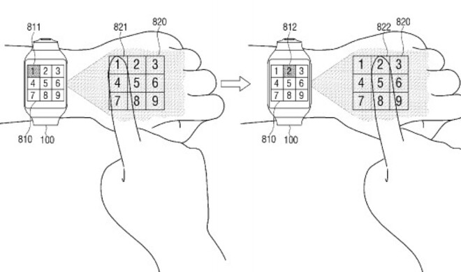 Samsung Patent eines Smartwatch-Beamers
