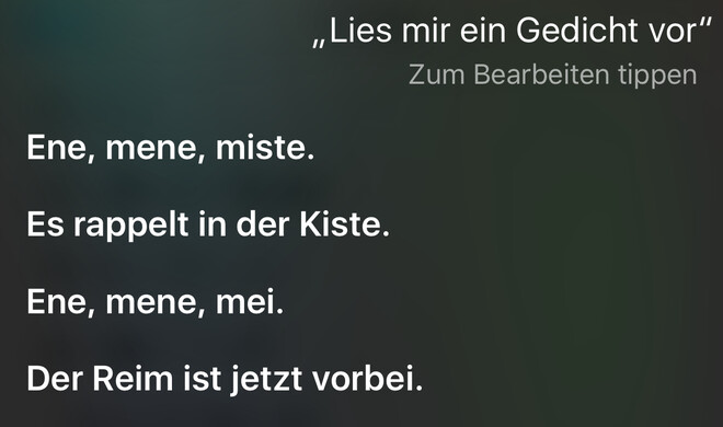 Lies mir ein Gedicht vor!