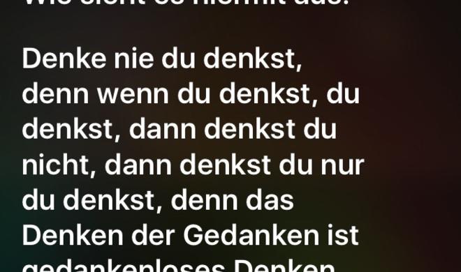 Gedanken wenn denken denkst du das der Du bist,