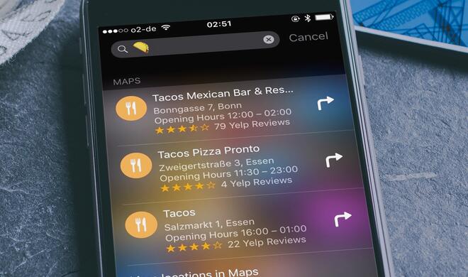 Emoji-Suche in Spotlight für iOS.
