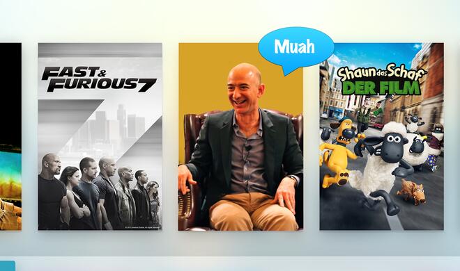 Montage: Jeff Bezos lacht über Apple TV