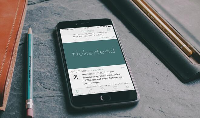 tickerfeed ist ein Feed-Reader mit hervorragender Push-Funktion