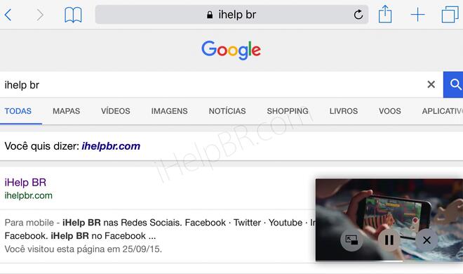 Konzept zeigt Bild-im-Bild-Modus in iOS 10 auf dem iPhone.