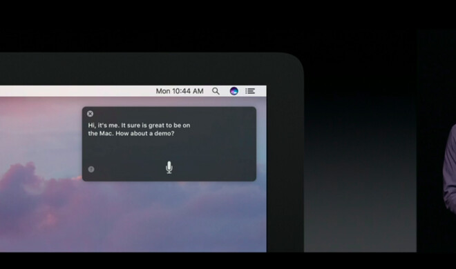 Siri-Integration in macOS Sierra.