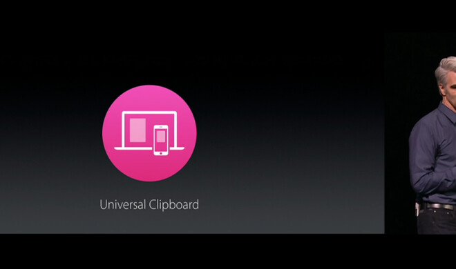 Universelle Zwischenablage in macOS Sierra.