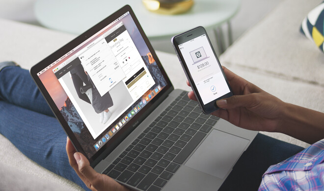 Apple Pay am Mac, Autorisierung per iPhone.