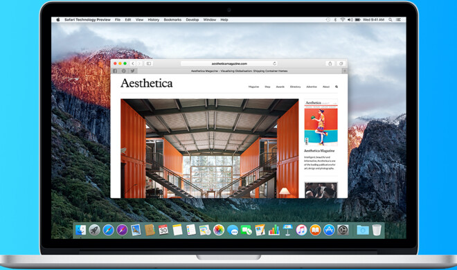 Safari Technology Preview am MacBook Pro