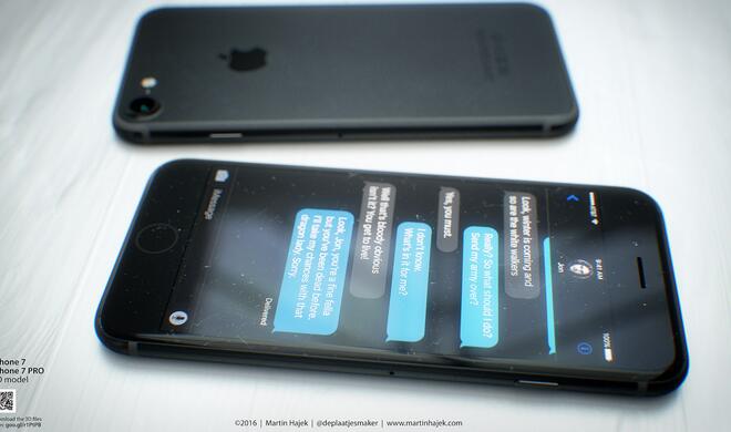 iPhone 7 in Schwarz.