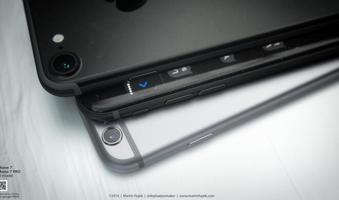 Neues iPhone 7 aufgestapelt.