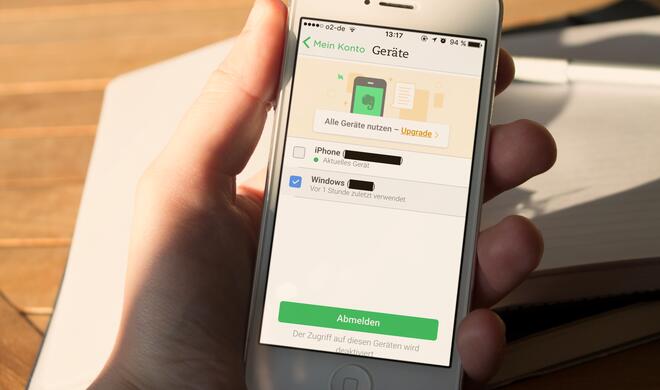 So entfernt ihr alte Evernote-Geräte