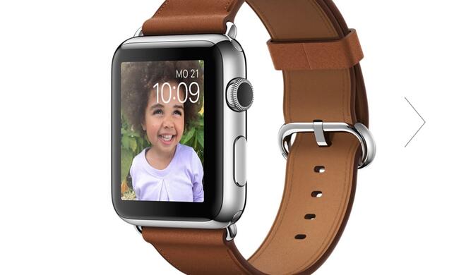 Verwendung eines Sliders auf der Apple-Watch-Seite