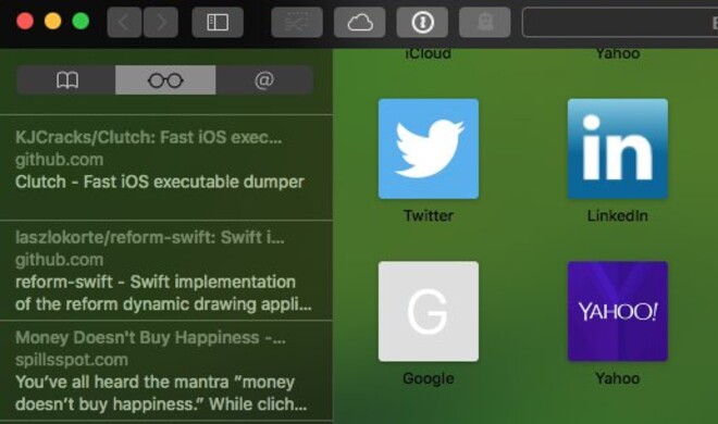 Dark Mode in macOS Sierra Safari