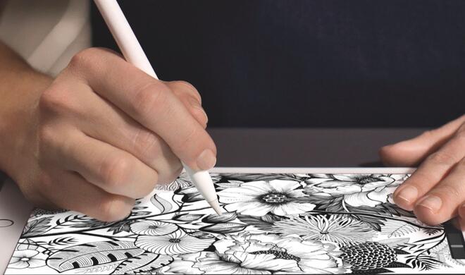 Apple Pencil auf iPad Pro