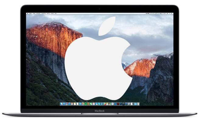 Apple-Logo auf dem Mac