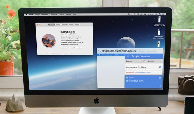Flashlight auf dem iMac mit macOS Sierra