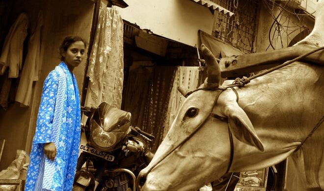 Straßenszene in Neu-Delhi