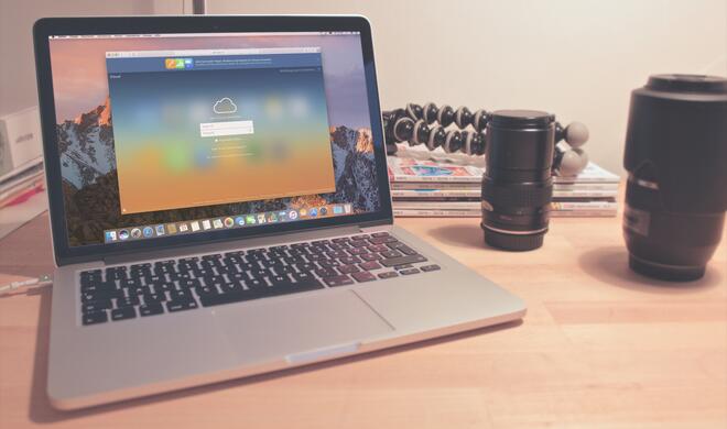 iCloud.com auf einem MacBook Pro