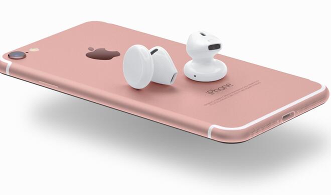 iPhone 7 mit AirPods (Mock-Up)