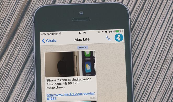 Der WhatsApp-Service der MacLife startet heute