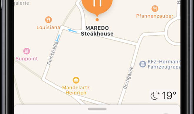 Karten-App auf dem iPhone