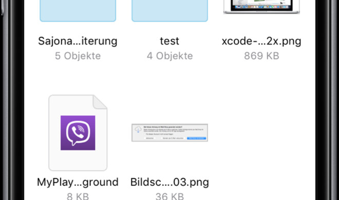 „iCloud Drive“-App am iPhone